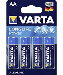 Blister 4 piles varta longlife power