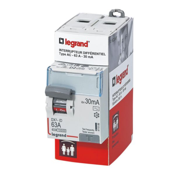 Inter diff dx3 2p 230v 63a type ac 30ma dep bas