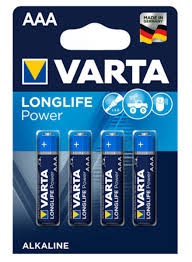 4 Piles alkaline longlife 1.5 volt type aaa lr03