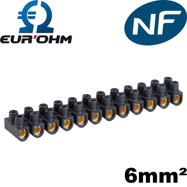 Barrettes 6mm² noir