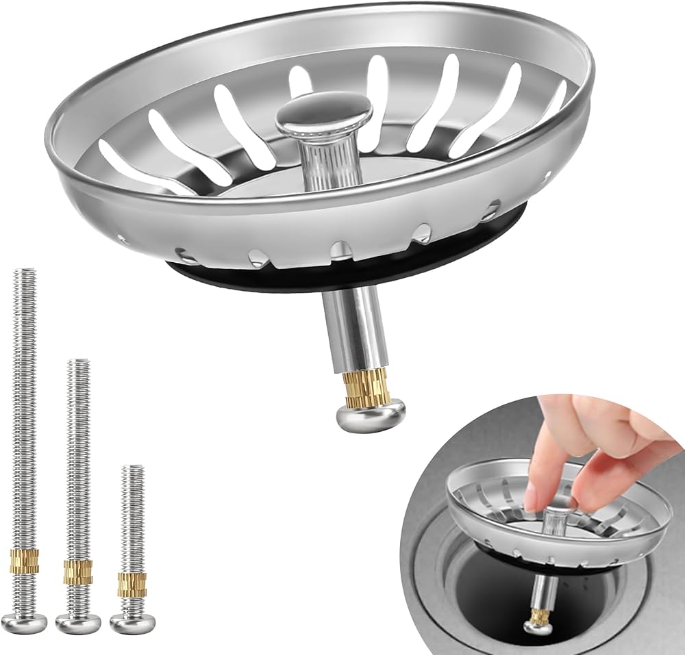 Bonde evier inox + anneau