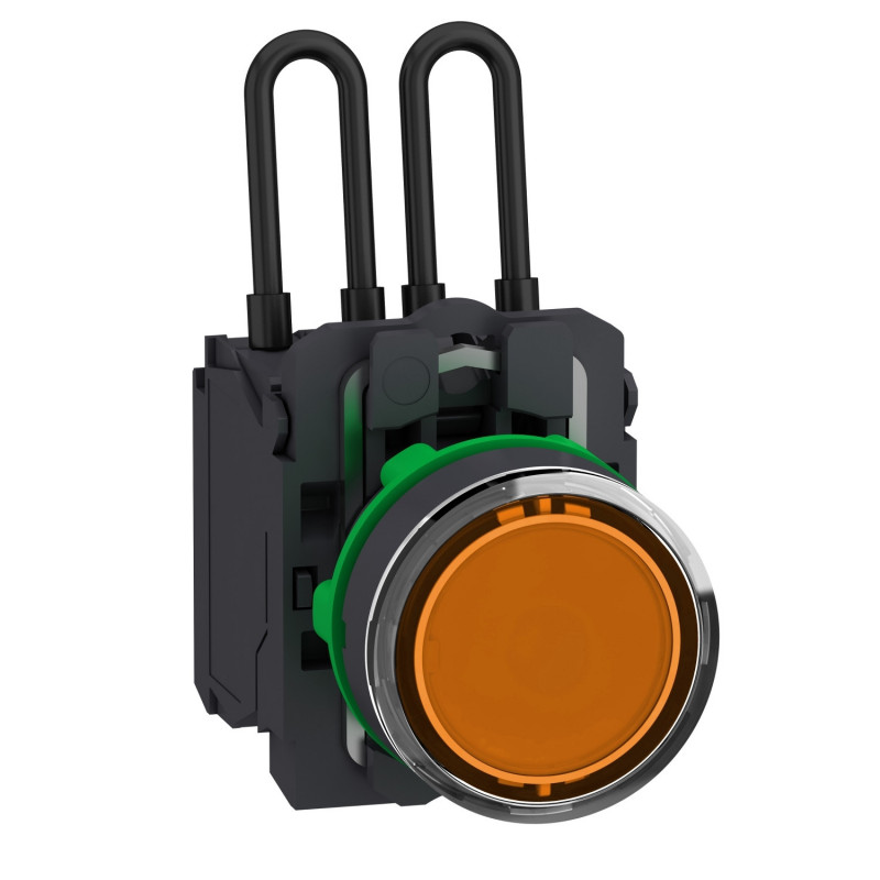 Voyant lumineux del - 22 - orange - 24v - vis étrier