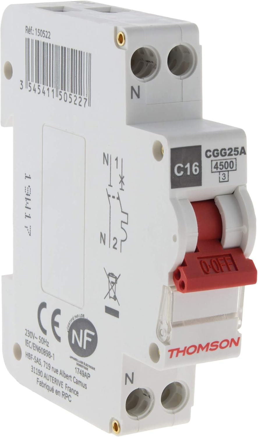 Disjoncteur Thomson 16A 4.5KA