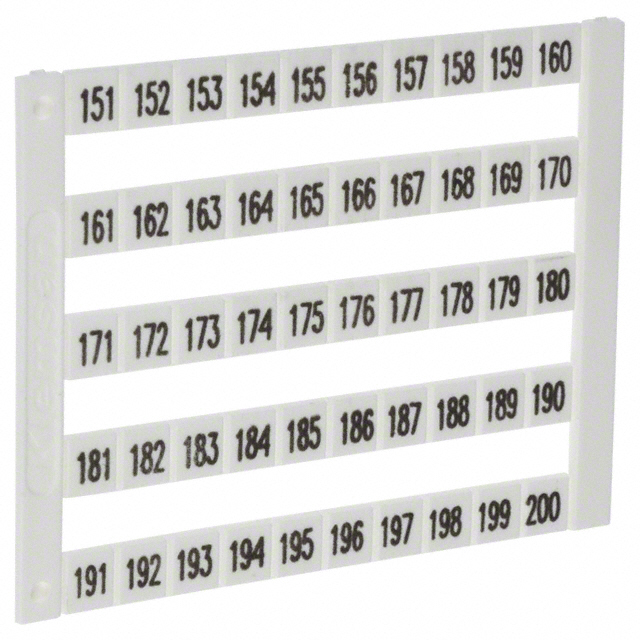 100 Marqueur de borne, 5x5mm, pas en mm ( p ) : bte de 500 / chiffre 51 a 100